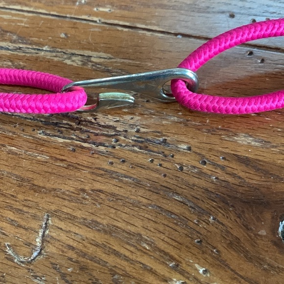 Prima Collezione Vintage Woven Fabric Wooden Rings Stretch Belt Multi-color Pink